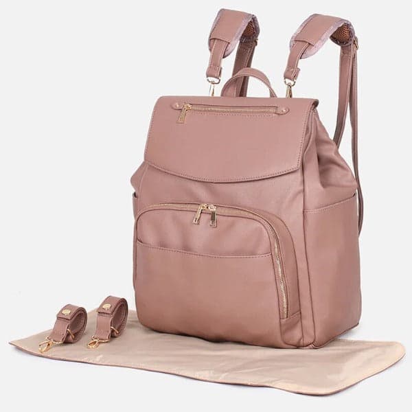 Sac à Langer Bébé en Cuir Rose